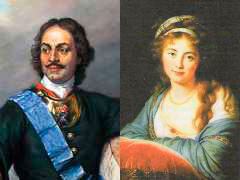 Пётр I и Марта Скавронская